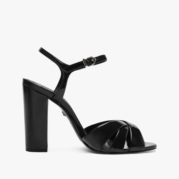 NIB Schutz Keefa Block Sandal, Black Patent, Size 11 - Picture 2 of 9